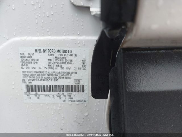 2FMPK3J8XHBT51855 Ford EDGE SEL