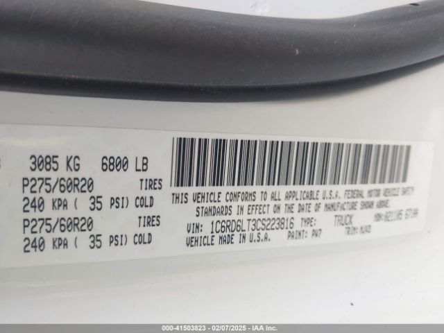 2012 RAM 1500 1C6RD6LT3CS223816 Photo 8