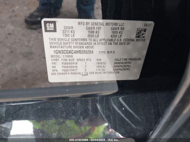 1GNSCGKC4HR289284 Chevrolet Suburban Ls