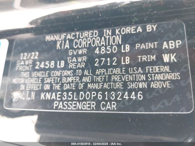 KNAE35LD0P6132446 KIA Stinger Gt-line