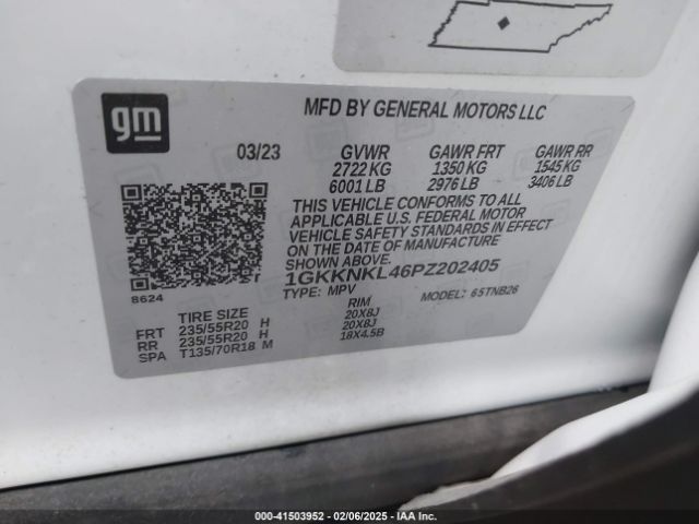 1GKKNKL46PZ202405 GMC Acadia Fwd Sle