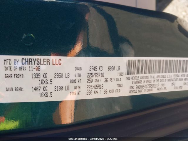 2009 CHRYSLER TOWN & COUNTRY 2A8HR54179R581212 Photo 8