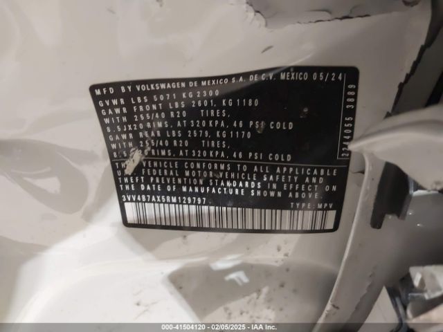 3VV4B7AX5RM129797 Volkswagen Tiguan 2.0t Sel R-line
