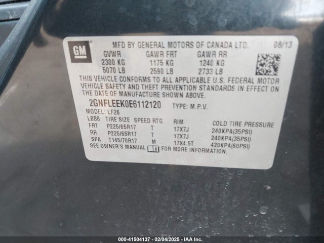 Chevrolet EQUINOX LS 2014 2GNFLEEK0E6112120 Image 9