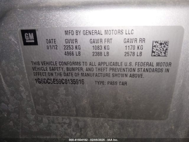 2012 CADILLAC CTS 1G6DC5E59C0135916 Photo 8