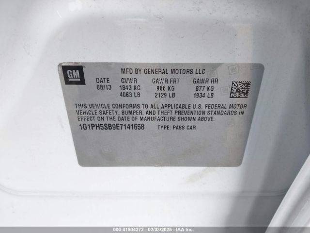 1G1PH5SB9E7141658 Chevrolet Cruze Eco Auto