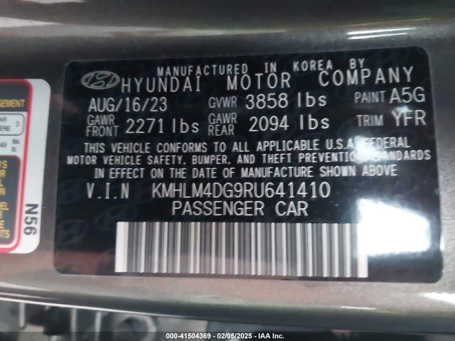 Hyundai ELANTRA SEL 2024 KMHLM4DG9RU641410 Image 9