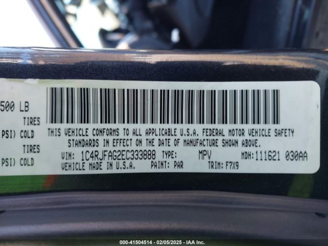 2014 JEEP GRAND CHEROKEE 1C4RJFAG2EC333888 Photo 8