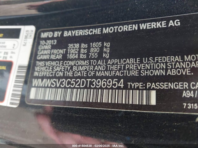 2013 MINI HARDTOP WMWSV3C52DT396954 Photo 8