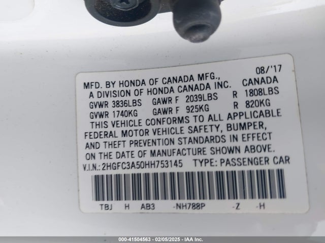 Honda CIVIC SI 2017 2HGFC3A50HH753145 Image 9