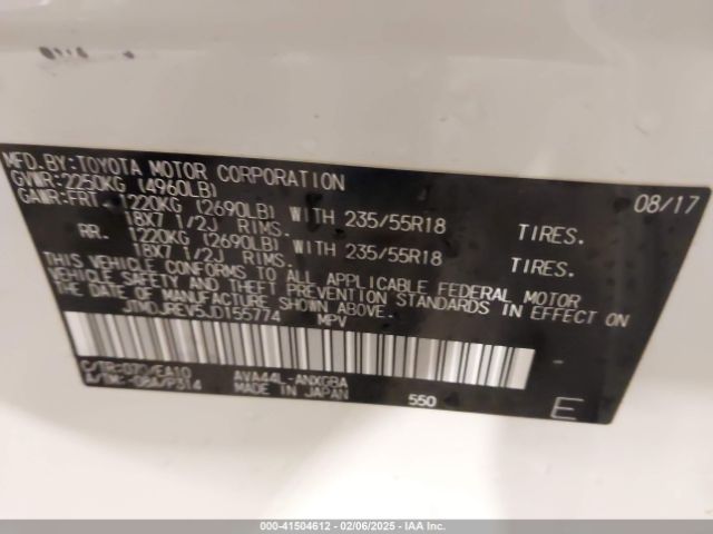 JTMDJREV5JD155774 Toyota Rav4 Hybrid Limited