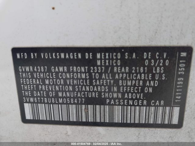 3VW6T7BU8LM058477 Volkswagen Jetta Gli 2.0t Autobahn/2.0t S