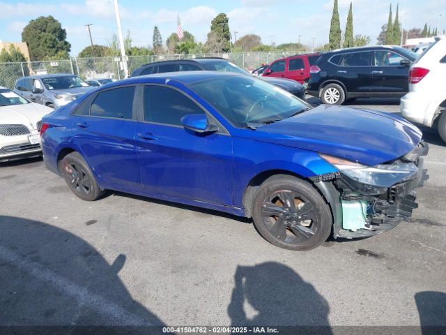 KMHLM4AJ4PU082409 Hyundai Elantra Hybrid Blue