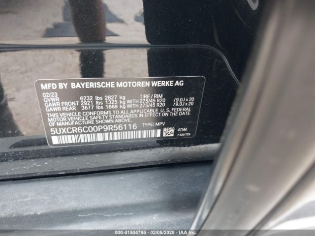 5UXCR6C00P9R56116 BMW X5 Xdrive40i