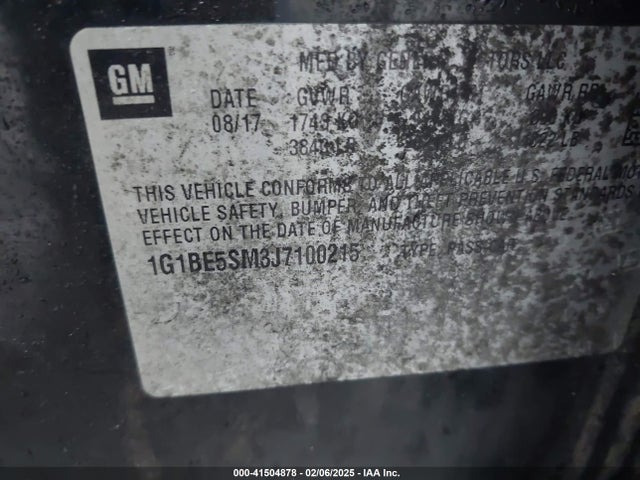 1G1BE5SM3J7100215 Chevrolet Cruze Lt Auto