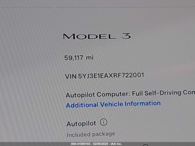 5YJ3E1EAXRF722001 Tesla Model 3 Long Range Dual Motor All-wheel Drive/rear-wheel Drive