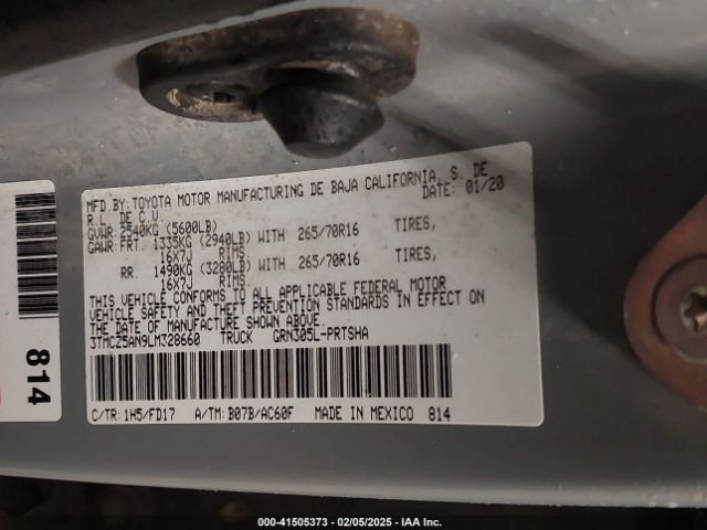 3TMCZ5AN9LM328660 Toyota Tacoma Trd Off-road