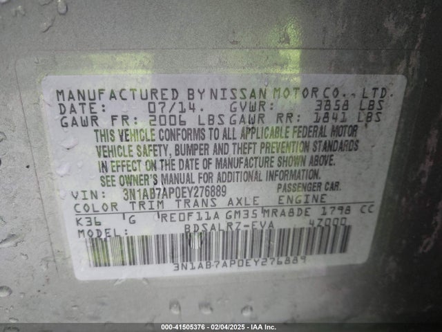 Nissan SENTRA SR 2014 3N1AB7AP0EY276889 Image 9