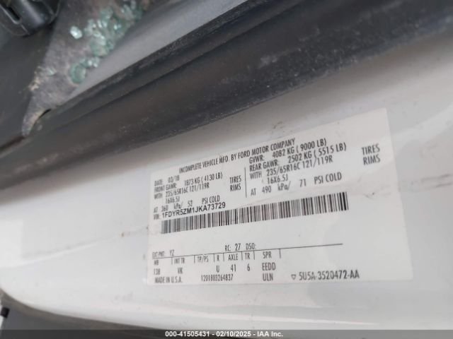 1FDYR5ZM1JKA73729 Ford Transit-250 Cab