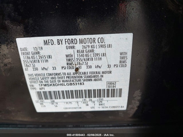 Ford Explorer 2020 1FMSK8DH6LGB53183 Image 25