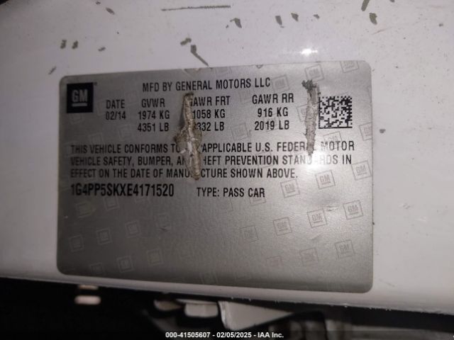 1G4PP5SKXE4171520 Buick Verano
