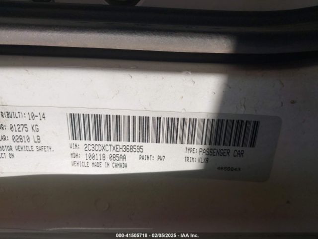 2C3CDXCTXEH368595 Dodge Charger Road/track