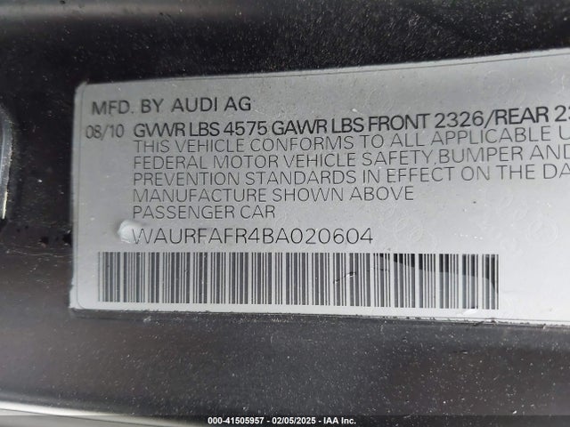 2011 AUDI A5 WAURFAFR4BA020604 Photo 8