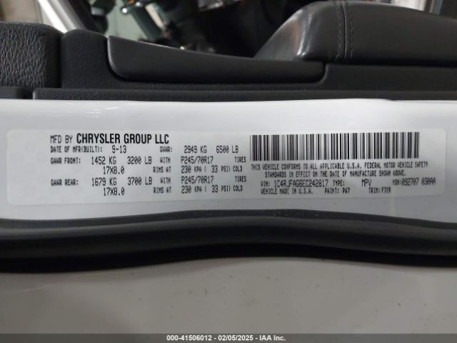 1C4RJFAG6EC242817 Jeep Grand Cherokee Laredo