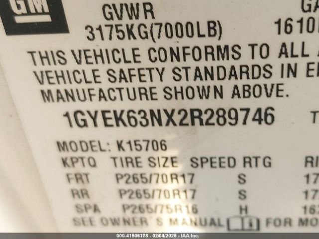 2002 CADILLAC ESCALADE 1GYEK63NX2R289746 Photo 8