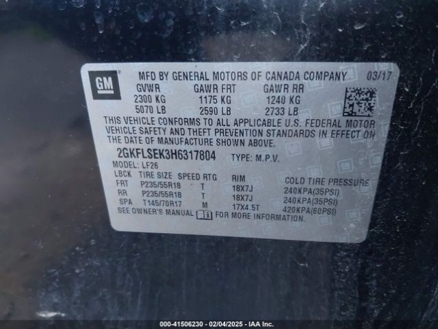 2GKFLSEK3H6317804 GMC Terrain Sle-1