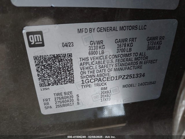 1GCPACED1PZ251334 Chevrolet Silverado 1500 2wd  Short Bed Lt