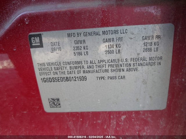 2011 CADILLAC CTS 1G6DS5ED5B0121939 Photo 8
