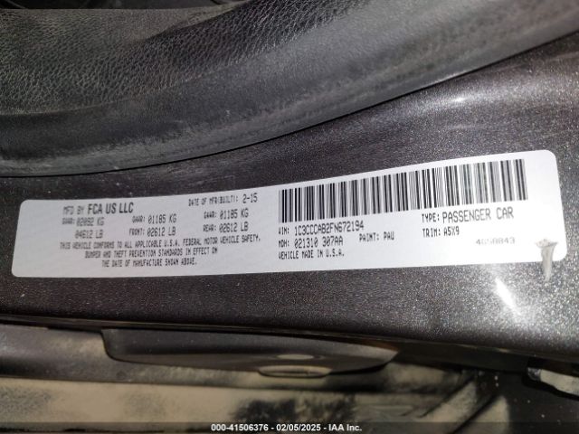 1C3CCCAB2FN672194 Chrysler 200 Limited