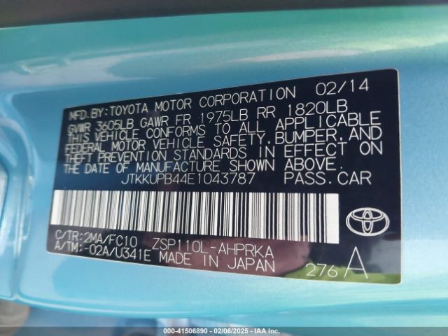 JTKKUPB44E1043787 Scion XD