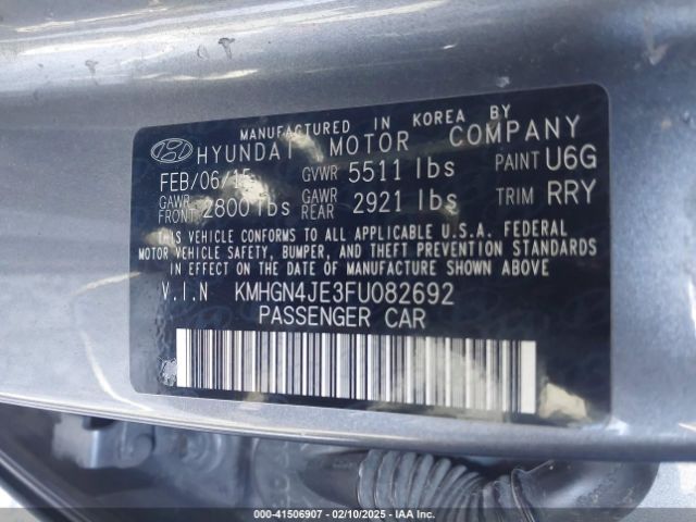 KMHGN4JE3FU082692 Hyundai Genesis 3.8