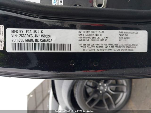2C3CDXGJ4NH159524 Dodge Charger Scat Pack Widebody