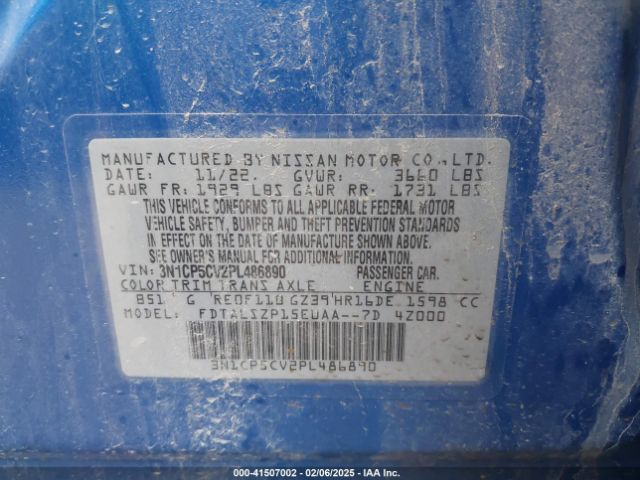 3N1CP5CV2PL486890 Nissan Kicks Sv Xtronic Cvt