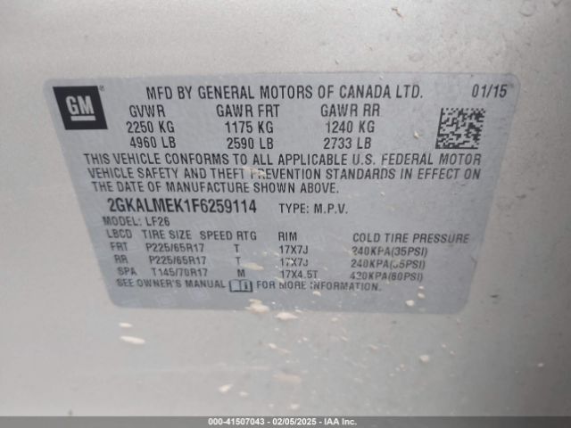 2GKALMEK1F6259114 GMC Terrain Sle-1