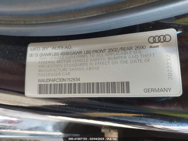 2013 AUDI A6 WAUDFAFC3DN152934 Photo 8