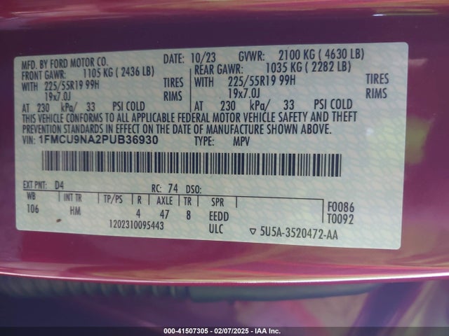 Ford Escape St-line Select 2023 1FMCU9NA2PUB36930 Image 9