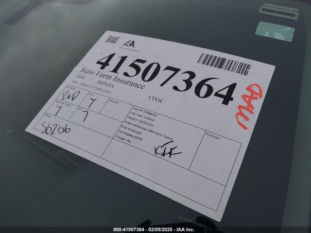 Honda CIVIC EX 2018 2HGFC2F72JH512892 Image 17