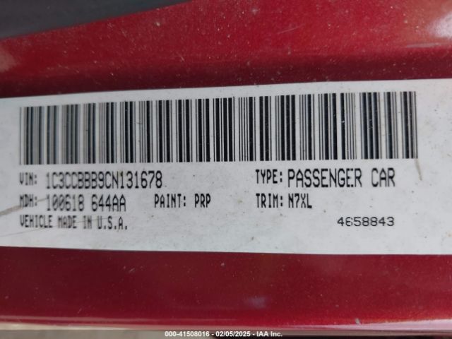 2012 CHRYSLER 200 1C3CCBBB9CN131678 Photo 8