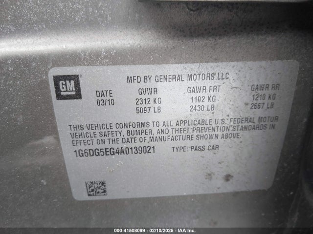 2010 CADILLAC CTS 1G6DG5EG4A0139021 Photo 8