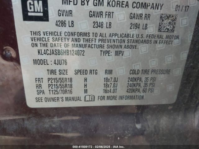 KL4CJASB6HB124072 Buick Encore Preferred