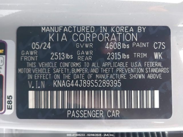 KNAG44J89S5289395 KIA K5 Gt