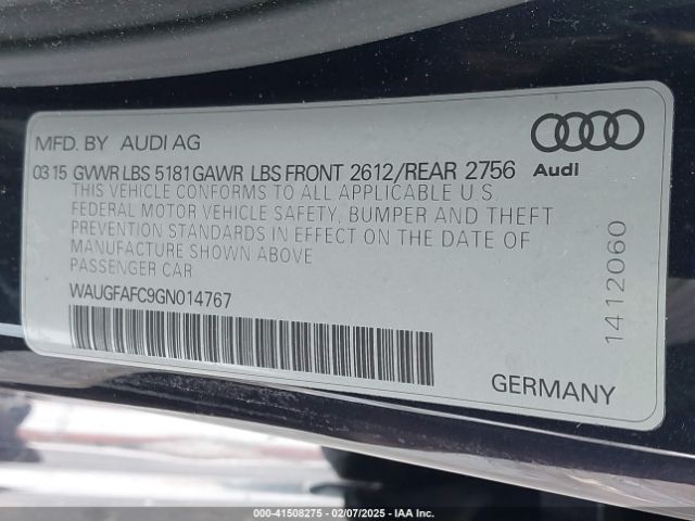 2016 AUDI A6 WAUGFAFC9GN014767 Photo 8