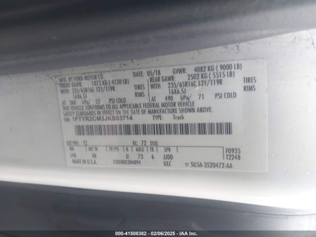 1FTYR2CM3JKB03714 Ford Transit-250