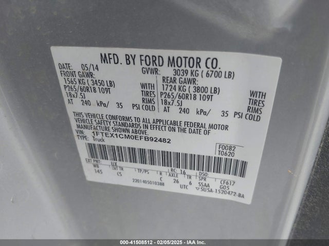 Ford F-150 Stx 2014 1FTEX1CM0EFB92482 Image 9