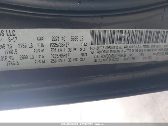 3C4PDCAB6HT708434 Dodge JOURNEY SE