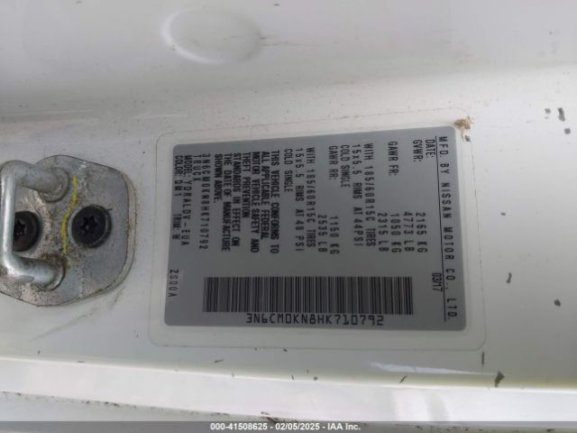 3N6CM0KN8HK710792 Nissan Nv200 S